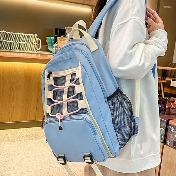 Sac à dos Fashion Girl College School Bag Casual Simple Femmes Grand Livre Packbags Pour Adolescent Voyage Épaule Sac À Dos