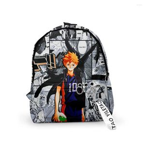 Haikyuu de la mode sac à dos !!Notebook sac à dos garçons / filles Sacs d'école d'élève 3D Imprimer des clés oxford imperméable mignon petit