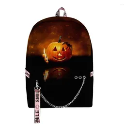 Backpack Fashion Hip Hop Sacs d'écoles jeunes Unisexe Halloween Travel 3D Print Oxford Imperproof Notebook Backpacks