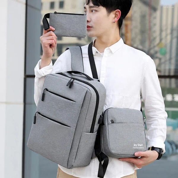 Sac à dos mode Junior Senior lycéens cartable grande capacité sac de voyage ordinateur portable costume 3 pièces sacs