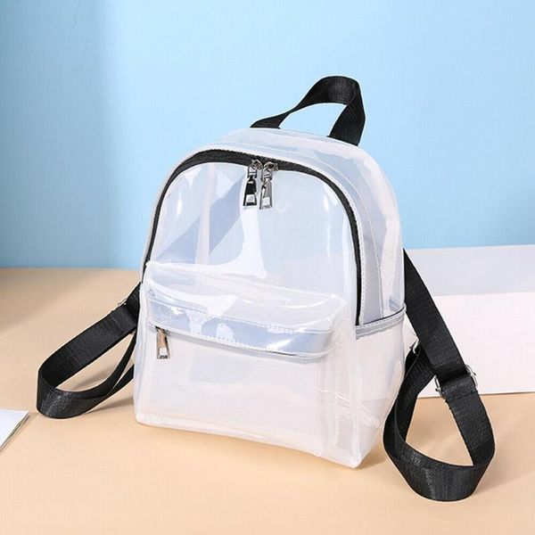 Mochila Moda Damas Transparente Impermeable Mini Bolsa Verano Jelly School Girl's