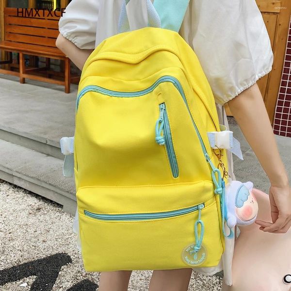 Mochila moda dama mujer lindo bolso fresco libro de viaje kawaii portátil niñas estudiante universidad mujeres bolsas escolares