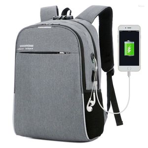 Sac à dos de mode Men sac à dos USB charge de voyage à dos pour adolescents pour les adolescents dans les sacs scolaires ordinateur portable