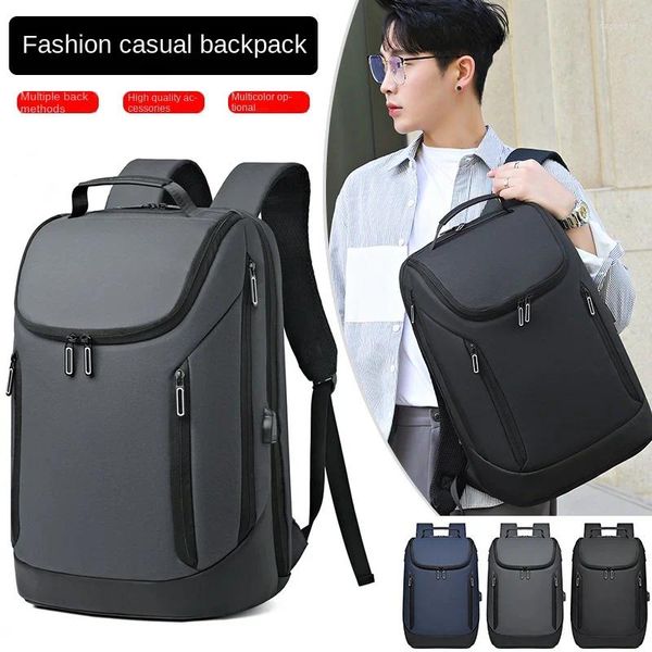 Sac à dos mode hommes voyage d'affaires grande capacité USB Port sac femmes ordinateur portable étanche