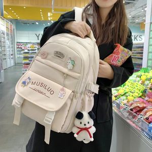 Sac à dos de mode de mode Femmes Mochila Sac d'ordinateur portable imperméable nylon mignon girl Rucksack Bookbag pour adolescents Black Schoolbag
