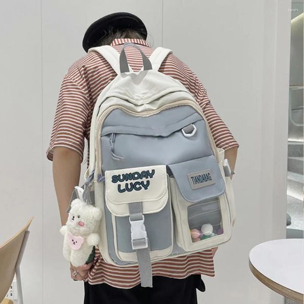 Sac à dos Fashion Trendy ordinateur portable kawaii imperméable féminin collégial fime femme harajuku girl scolaire de voyage sac mochila