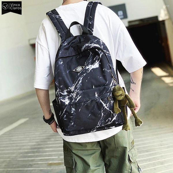 Mochila moda urbana hombre tendencia marca diseñador hombres ligero impermeable mochilas escolares para adolescentes bolsos unisex