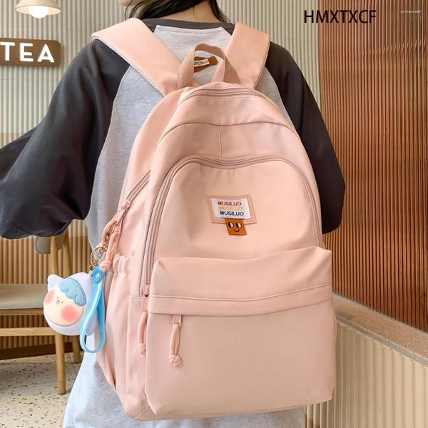 Mochila Fashion Woman Comfort Nylon Rucksack para adolescentes escolares Kawaii Bag Lovers Travel Shoulder