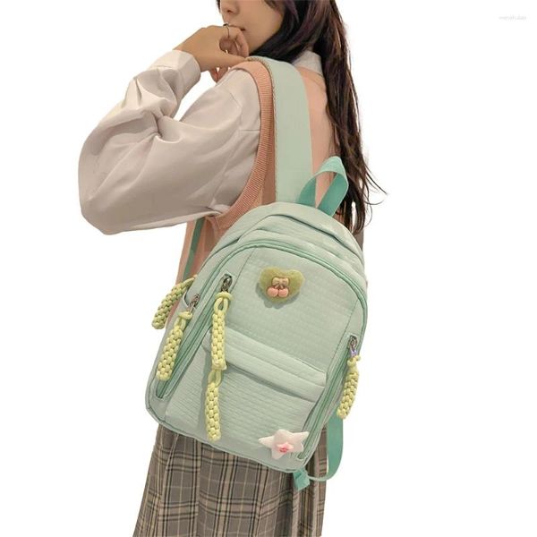 Mochila Moda Mujer Mini Mochilas De Pana Simple Estilo Campus Mochila Capacidad Doble Bolso De Hombro Escuela Niñas