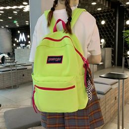 Sac à dos de la mode Fashion MOCHILA VOLAG SAG TEENS Bookbag For Girls Boys Nylon Nylon Simple Schoolbag Rucksack Lady