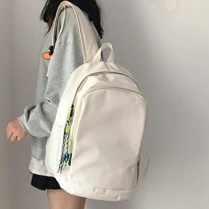 Sac à dos en cuir Pu souple pour femmes, sac de loisirs Simple, grande capacité, voyage, pour adolescents, garçons et filles, sac de livre d'école