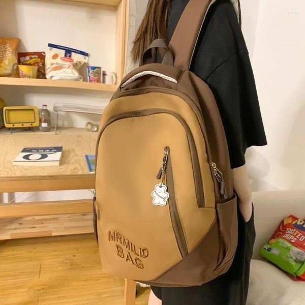 Sac à dos imperméable en Nylon pour femmes, sac d'école de grande capacité, mignon, pour ordinateur portable, collège, livre de voyage Cool pour filles