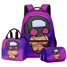 Backpack Fashion Youthful Frendy Lethal Company 3D Print 3PCS / SET SACS SACS SALS VOTTOP PACTOP DAYPACK MAND