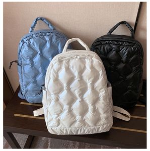 Sac à dos femme sac 2022 vers le bas sac femme hiver nouvelle mode décontracté sacs d'école espace coton sac à dos femme