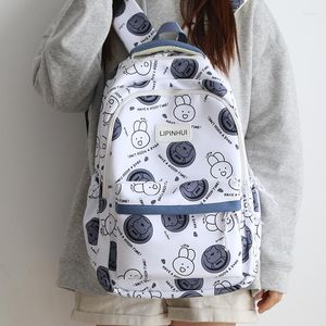 Rugzak vrouwelijke cartoon print dames mode schattige vrijetijds schooltas meisje graffiti laptop dame reis college trendy