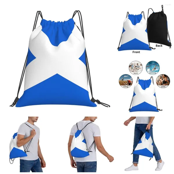 Mochila Field Pack Bandera escocesa Bolsas de gimnasia divertidas de novedad