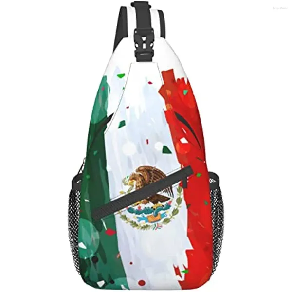 Mochila Bandera Pecho Bolsas Crossbody Sling Viaje Senderismo Daypack Bolso De Hombro Para Mujeres Hombres Adolescentes Al Aire Libre