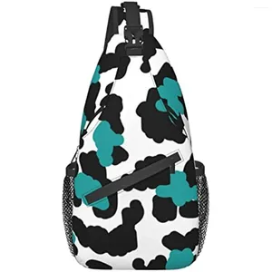 Sac à dos imprimé léopard Floral unisexe, sacs de poitrine, bandoulière voyage randonnée, sac à bandoulière pour femmes et hommes