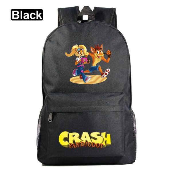 Sac à dos de jeu Crash Bandicoot pour enfants, sac d'école pour garçons et filles, sac à dos de voyage pour ordinateur portable, grand Mochila solide