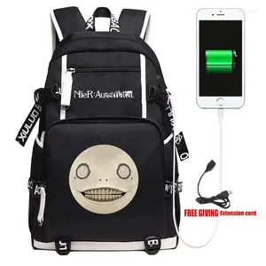 Backpack Game Nier Automata USB UNISEX TRAVELLE ÉPAUTER LAPTOP SALS CARIÉS TEENS TEEEN