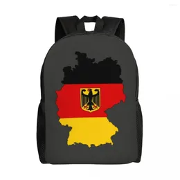 Mochila Mapa de bandera de Alemania mochilas para mujeres para hombres escolar universitaria para estudiante mochila para estudiantes encaja de 15 pulgadas orgullosas de las bolsas alemanas