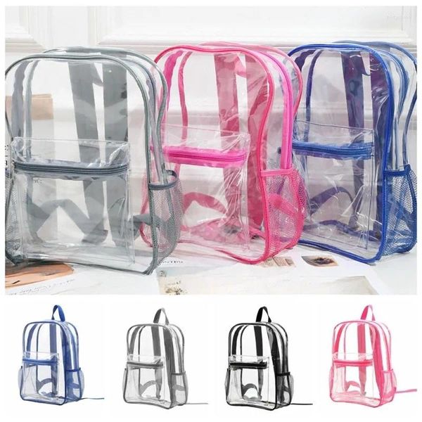 Sac à dos étanche Transparent pour filles, sac de rangement de grande capacité pour Sports de plein air, Fitness, voyage, sacs à dos visibles pour étudiants