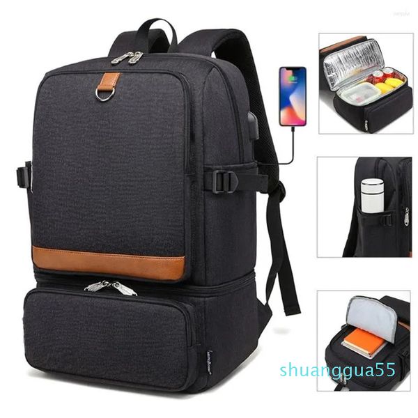 Mochila para niñas, niños, niños, adolescentes, mochilas escolares, compartimento aislado para computadora portátil, bolsa refrigeradora impermeable USB, almuerzo de Picnic escolar