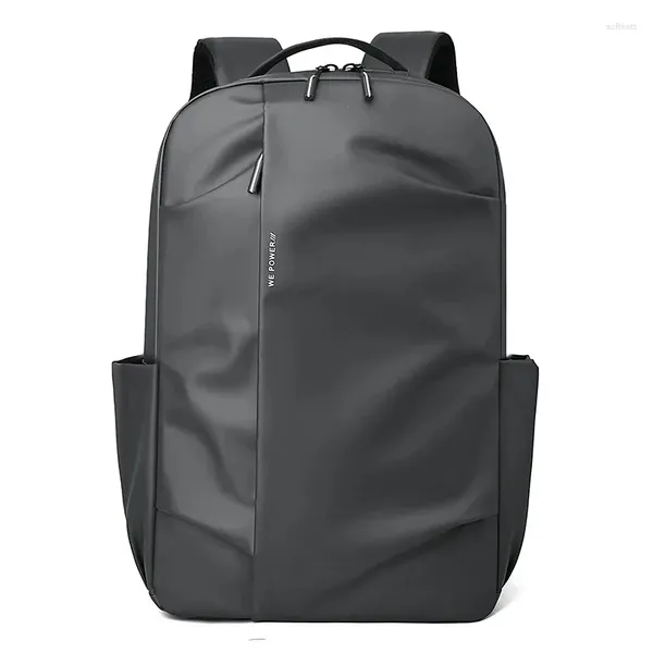 Sac à dos gris pour hommes, en Nylon hydrofuge, loisirs de plein air, sac à dos pour ordinateur portable 15,6 pouces, hommes