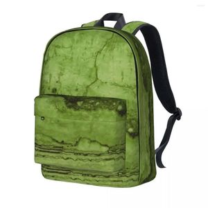 Mochila Verde Abstracto Musgo Granito Mármol Mochilas De Viaje Mochilas Escolares Bonitas Para Mujer Diseño Mochila Suave