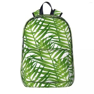 Sac à dos plante verte feuilles frondes sacs à dos de randonnée sacs d'école Kawaii pour jeunes sac à dos imprimé Design