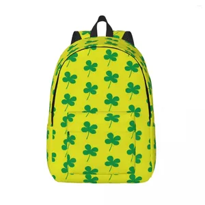 Sac à dos vert Shamrock St Patricks Day Unisexe Polyester Randonnée sac à dos durable sacs de lycée élégant sac à dos