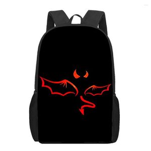 Sac à dos Hell Satan Devil 3D Print Book Bag Garçons Filles École Enfants Chiot Mochilas Escolares Infantis Enfants Sacs