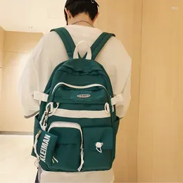 Backpack high-capaciteit canvas schooltas studenten Harajuku eenvoudig stel nylon lichtgewicht vrije tijd schouders back pack
