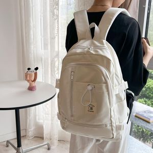 Sac à dos de haute qualité couleur unie femmes Cool hommes voyage cartable sac d'école pour adolescentes adolescents mignon Mochila