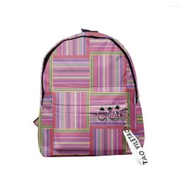 Sac à dos géométrie hip hop sac à dos garçons / filles sacs scolaires d'élève 3D 3d clés de clés imprimées oxford imperméable mignon petit