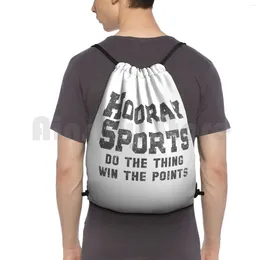 Sac à dos hooray sports fait la chose Win Points Sac à casse-cordon Riding Climbing Gym Fan Player Athlete