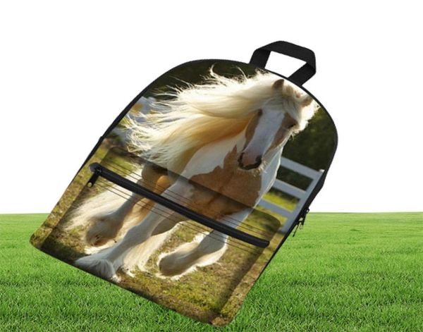 Sac à dos chevaux imprimés toile sac à dos adolescents filles 2021 sacs scolaires femmes voyage de mode 3d animal2609885