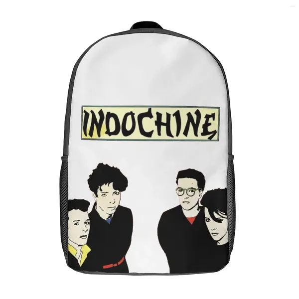 Backpack Indochine Music Firm Cozy Knapsack17 pouces épaule Camps d'été vintage Top Quality