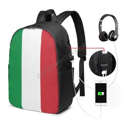 Sac à dos italien national italie drapeau italia country map c'est dans mon sac d'étudiant ADN voyager un ordinateur portable décontracté pack unisex