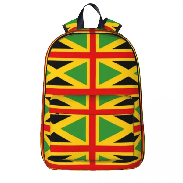 Mochila Bandera Jamaicana Mochilas Kawaii Británicas Mochilas De Escuela Secundaria Grandes Al Aire Libre Unisex Mochila De Diseño