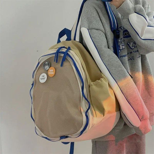 Mochila estilo coreano japonés diseño original hombres bolso de escuela gran capacidad ligero peso retro niñas para pareja