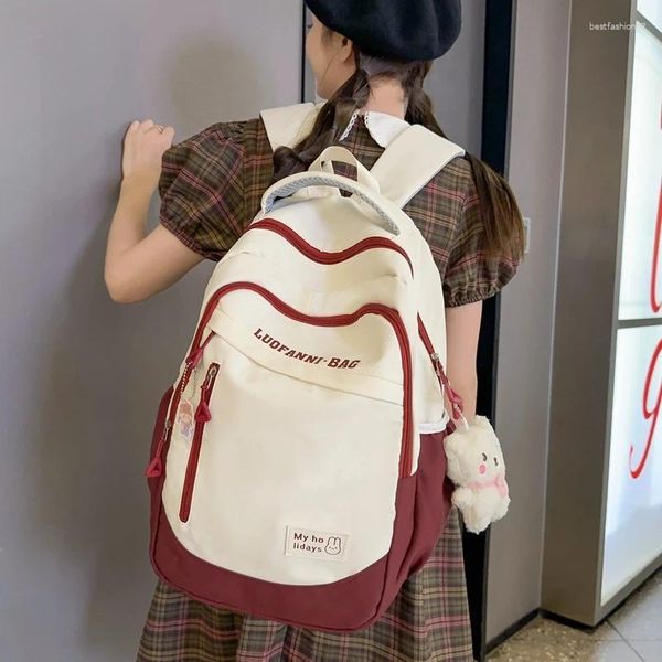 Sac à dos Joypessie Mode Femmes Kawaii Mignon Adolescent Filles Bookbag Nylon Lycée Étanche Étudiant Mochila Garçons Cartable