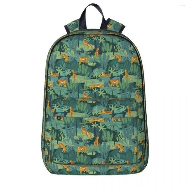 Sac à dos motif tigre de la Jungle, 16 sacs d'école pour enfants, sac à dos de voyage dessin animé, sac à bandoulière de grande capacité