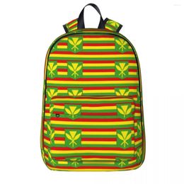 Mochila Kanaka Maoli Flags mochilas de libros para estudiantes bolsas para el hombro de laptopsack de viajes impermeables