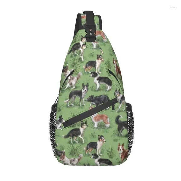 Sac à dos kawaii border collie chien crossbody sling slin