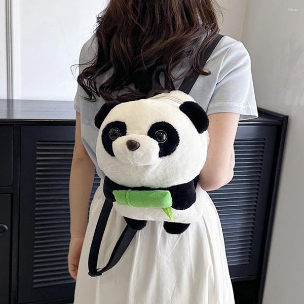 Mochila Kawaii Panda Muñecas Casual Peluche Niños Mujeres Moda Chicas Niños Daypack Bolso Lindo Bolso De Hombro Mullido