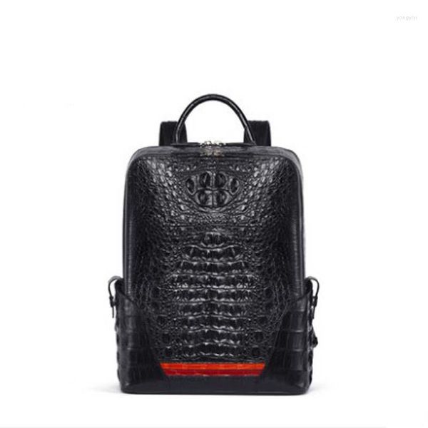 Sac à dos KEXIMA Gete 2023 Crocodile Cuir Mâle Hommes Sac Personnalité Mode Thai Casual