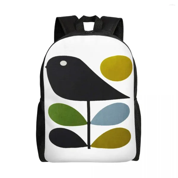 Mochila Kiely Orla STEM Bird Travel Men Women Mujeres Magias de libros Bolsas Flores Geométricas Estudiante de la universidad bolsas de paquetes