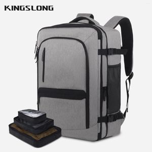 Backpack Kingslong 50L grande capacité 20 pouces multi-fonctionnalités de vol à extension approuvée sacs sur les sacs commerciaux de voyage