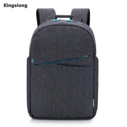 Mochila Kingslong Fashion Men impermeable gran capacidad de 16.9 pulgadas Simples viajes femeninos Comportistas de negocios de negocios